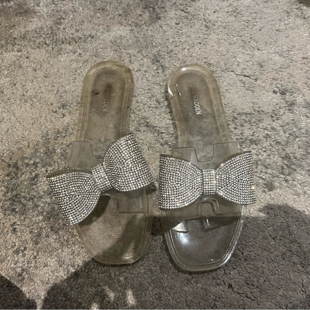 Steve Madden clear jelly with bow 🤍